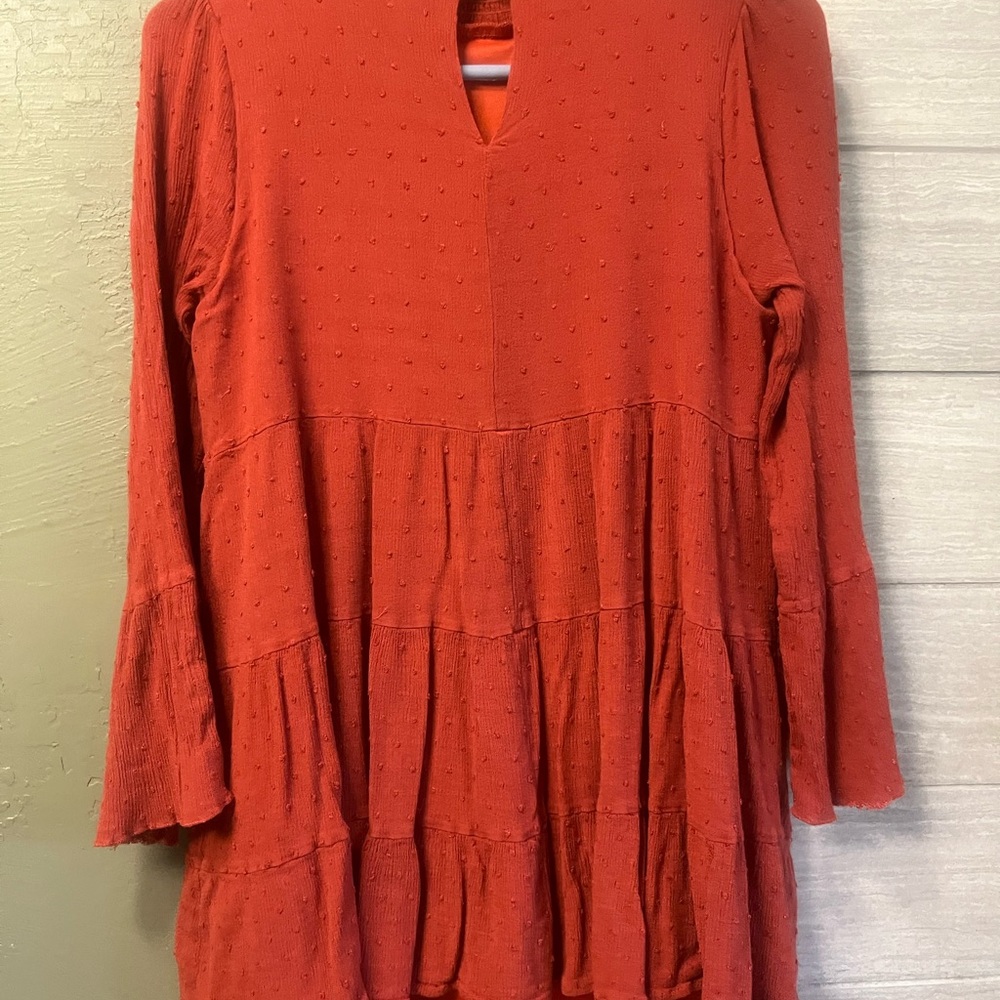 Altar'd State Burt orange Textured Dress